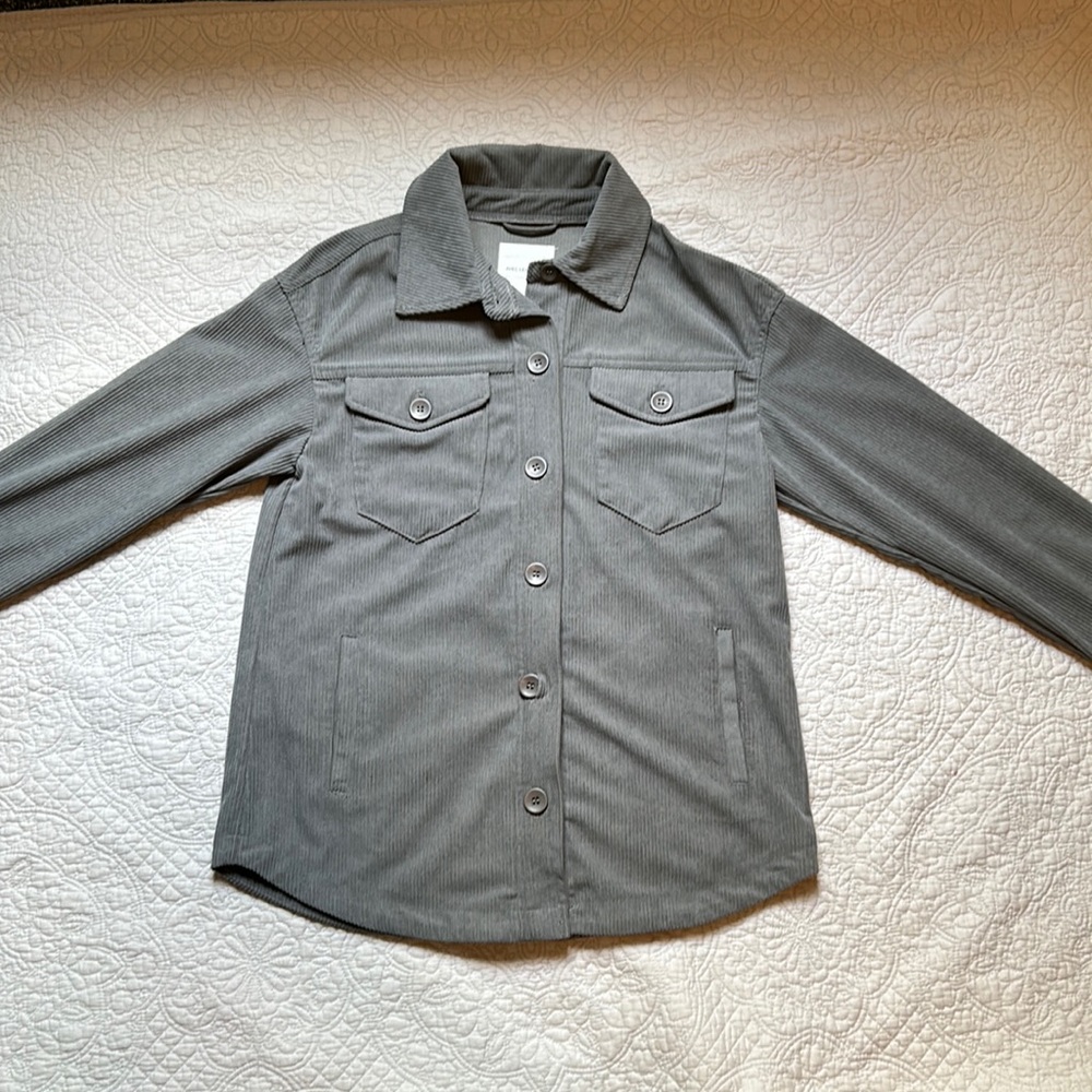 Grey Corduroy Shacket